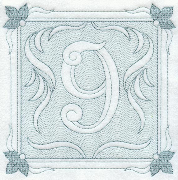Victorian Scroll Number 9 (7.8 Inch) (Trapunto)