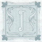 Victorian Scroll Letter I (7.8 Inch) (Trapunto)