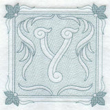 Victorian Scroll Letter Y (7.8 Inch) (Trapunto)
