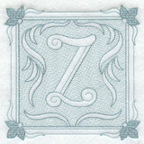 Victorian Scroll Letter Z (7.8 Inch) (Trapunto)