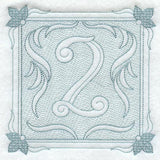 Victorian Scroll Number 2 (7.8 Inch) (Trapunto)