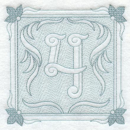 Victorian Scroll Number 4 (7.8 Inch) (Trapunto)