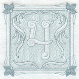 Victorian Scroll Number 4 (7.8 Inch) (Trapunto)