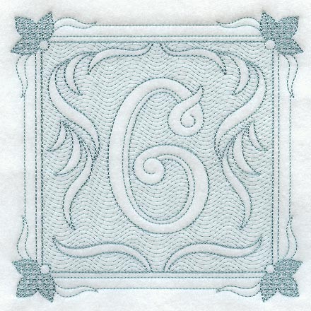 Victorian Scroll Number 6 (7.8 Inch) (Trapunto)