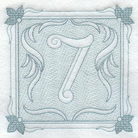 Victorian Scroll Number 7 (7.8 Inch) (Trapunto)