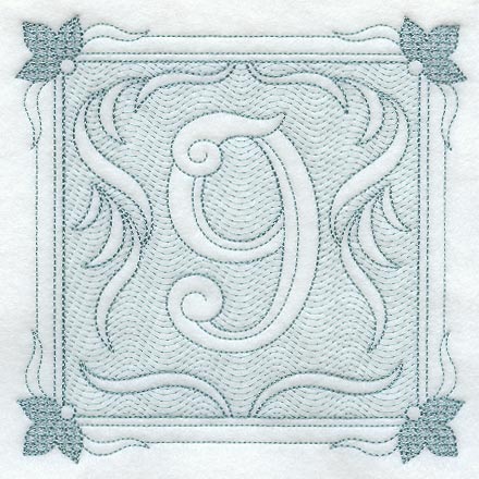 Victorian Scroll Number 9 (7.8 Inch) (Trapunto)