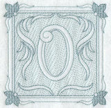 Victorian Scroll Letter O (7.8 Inch) (Trapunto)
