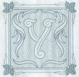Victorian Scroll Letter Y (7.8 Inch) (Trapunto)