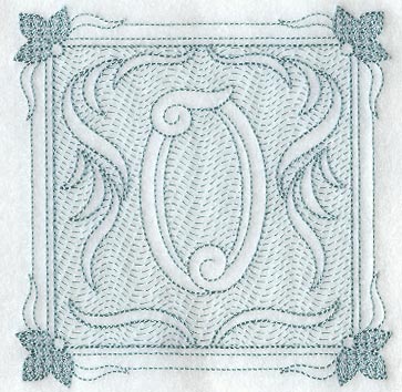 Victorian Scroll Number 0 (7.8 Inch) (Trapunto)