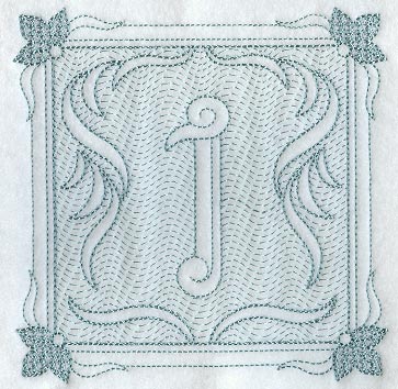 Victorian Scroll Number 1 (7.8 Inch) (Trapunto)