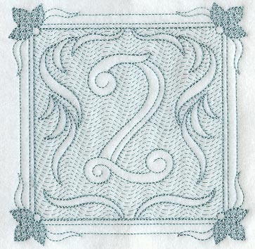 Victorian Scroll Number 2 (7.8 Inch) (Trapunto)