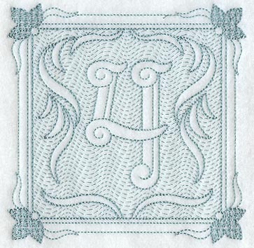 Victorian Scroll Number 4 (7.8 Inch) (Trapunto)