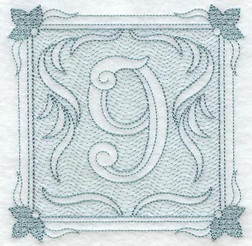 Victorian Scroll Number 9 (7.8 Inch) (Trapunto)
