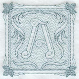 Victorian Scroll Letter A (7.8 Inch) (Trapunto)