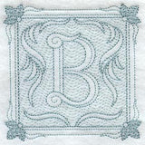 Victorian Scroll Letter B (7.8 Inch) (Trapunto)