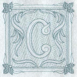 Victorian Scroll Letter C (7.8 Inch) (Trapunto)