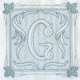Victorian Scroll Letter G (7.8 Inch) (Trapunto)