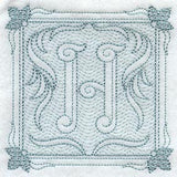 Victorian Scroll Letter H (7.8 Inch) (Trapunto)