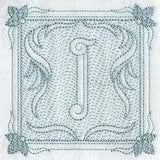 Victorian Scroll Letter I (7.8 Inch) (Trapunto)