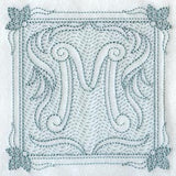 Victorian Scroll Letter M (7.8 Inch) (Trapunto)