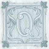 Victorian Scroll Letter Q (7.8 Inch) (Trapunto)