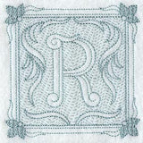 Victorian Scroll Letter R (7.8 Inch) (Trapunto)
