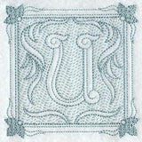 Victorian Scroll Letter U (7.8 Inch) (Trapunto)