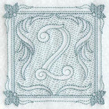 Victorian Scroll Number 2 (7.8 Inch) (Trapunto)