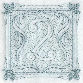 Victorian Scroll Number 2 (7.8 Inch) (Trapunto)