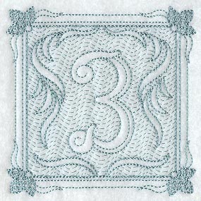 Victorian Scroll Number 3 (7.8 Inch) (Trapunto)
