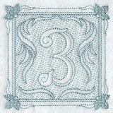 Victorian Scroll Number 3 (7.8 Inch) (Trapunto)