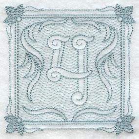 Victorian Scroll Number 4 (7.8 Inch) (Trapunto)