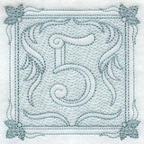 Victorian Scroll Number 5 (7.8 Inch) (Trapunto)