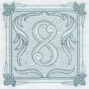 Victorian Scroll Number 8 (7.8 Inch) (Trapunto)