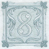 Victorian Scroll Number 8 (7.8 Inch) (Trapunto)