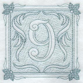 Victorian Scroll Number 9 (7.8 Inch) (Trapunto)