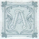 Victorian Scroll Letter A (7.8 Inch) (Trapunto)