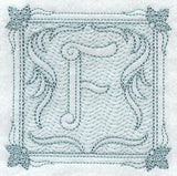Victorian Scroll Letter F (7.8 Inch) (Trapunto)