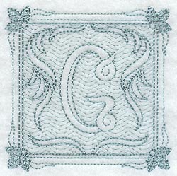 Victorian Scroll Letter G (7.8 Inch) (Trapunto)