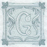 Victorian Scroll Letter G (7.8 Inch) (Trapunto)