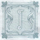 Victorian Scroll Letter I (7.8 Inch) (Trapunto)
