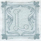 Victorian Scroll Letter L (7.8 Inch) (Trapunto)