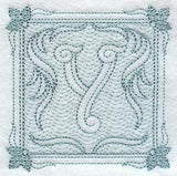 Victorian Scroll Letter Y (7.8 Inch) (Trapunto)