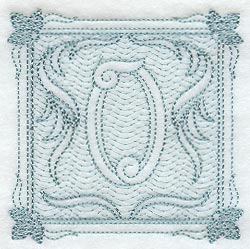 Victorian Scroll Number 0 (7.8 Inch) (Trapunto)