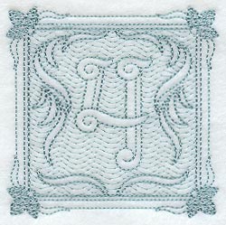 Victorian Scroll Number 4 (7.8 Inch) (Trapunto)