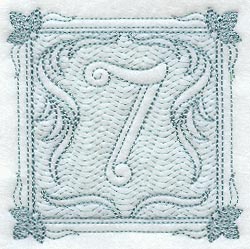 Victorian Scroll Number 7 (7.8 Inch) (Trapunto)