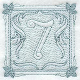 Victorian Scroll Number 7 (7.8 Inch) (Trapunto)