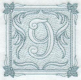 Victorian Scroll Number 9 (7.8 Inch) (Trapunto)