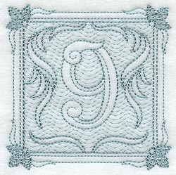 Victorian Scroll Number 9 (7.8 Inch) (Trapunto)