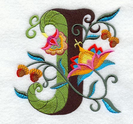 Jacobean Letter J (5 Inch)